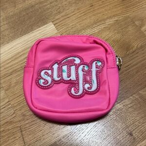 Stoney Clover Lane pouch with 'Stuff' Embroidery